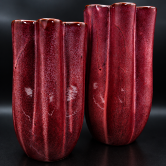 Keramikvase Aubrie – Lilla/Bordeaux