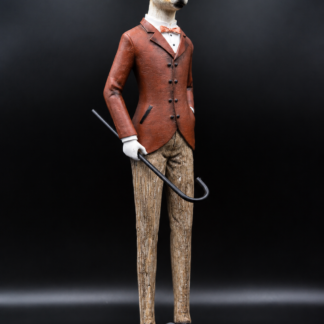 Gazellefigur med stok