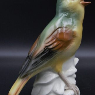 Porcelænsfugl – H14 × Ø6 cm