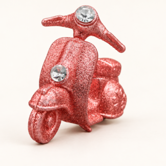 Scooterophæng i rosa med glimmer